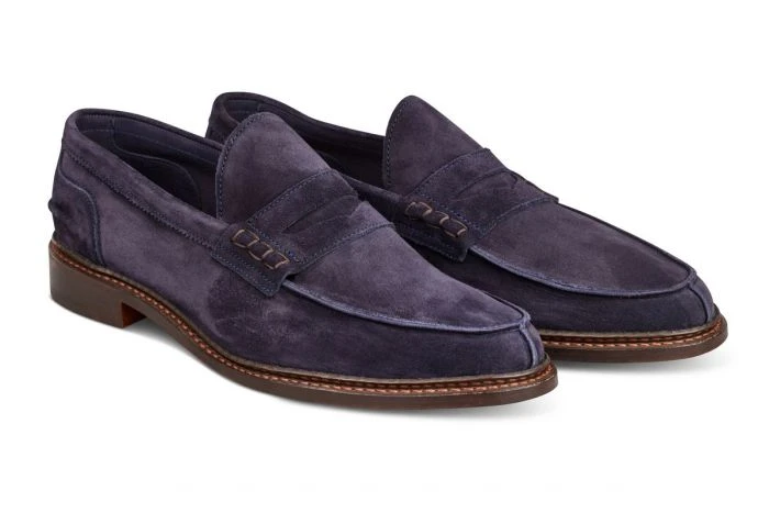 Adam Penny Loafer - Navy Suede 3 Adam Penny Loafer - Navy Suede - Image 3