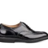 Jeremy Brogue Oxford City Shoe - Black Bookbinder