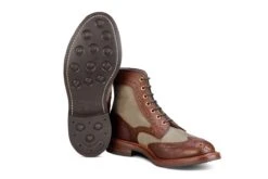 Kelmscott Country Boot - Mahogany/Khaki Two Tone -Men Shoes Store kelmscott country boot mahoganykhaki two tone 133174
