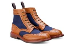 Kelmscott Country Boot - Tan/Navy Two Tone -Men Shoes Store kelmscott country boot tannavy two tone 315817