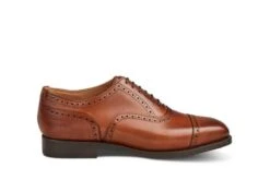 Kensington Toecap Oxford City Shoe - Beechnut Burnished