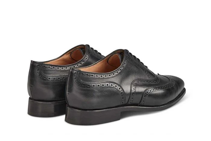 Piccadilly Brogue Oxford City Shoe - Black 4 Piccadilly Brogue Oxford City Shoe - Black - Image 4