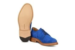 Robert Derby Shoe - Electric Blue Castorino Suede -Men Shoes Store robert derby shoe electric blue castorino suede 542880