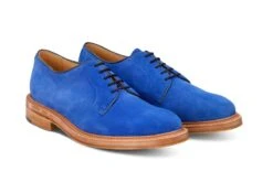 Robert Derby Shoe - Electric Blue Castorino Suede -Men Shoes Store robert derby shoe electric blue castorino suede 841520