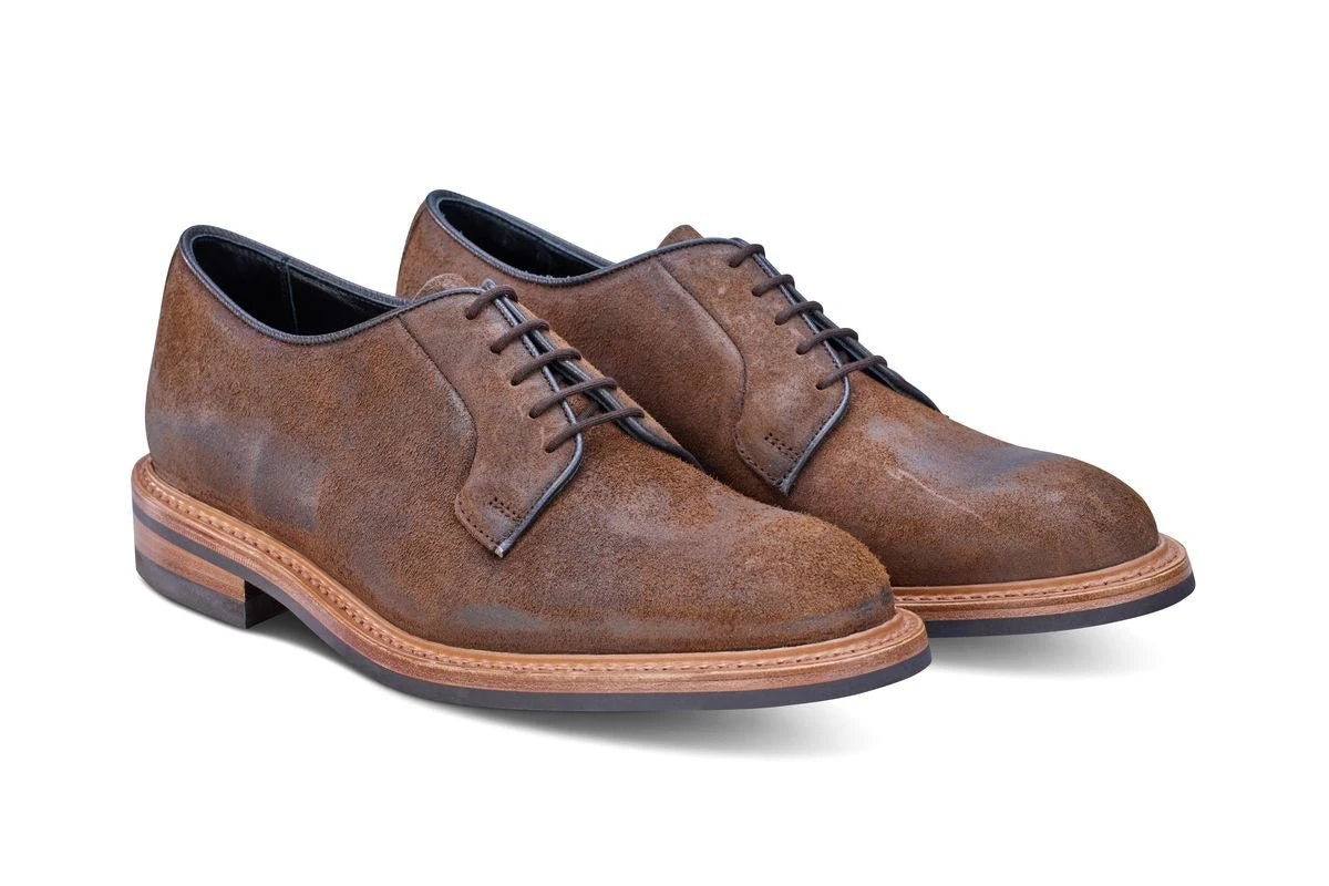 Robert Derby Shoe - Snuff Reverse Suede 3 Robert Derby Shoe - Snuff Reverse Suede - Image 3