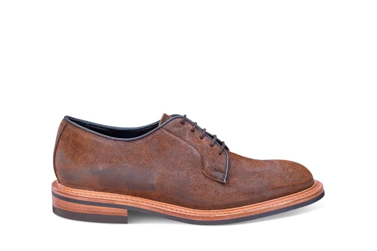 Robert Derby Shoe - Snuff Reverse Suede 1 Robert Derby Shoe - Snuff Reverse Suede