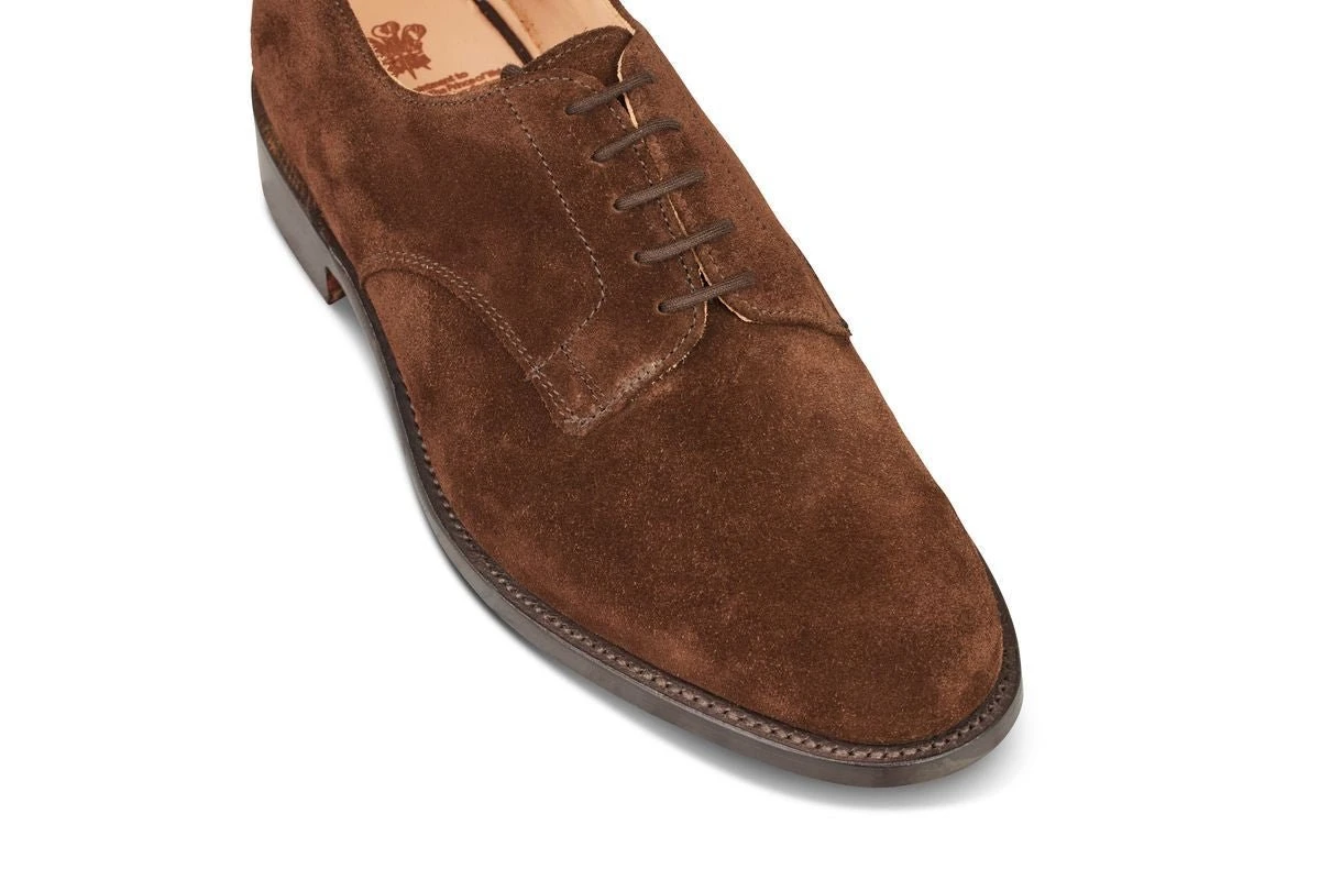 Wiltshire Plain Derby City Shoe - Chocolate Repello Suede 2 Wiltshire Plain Derby City Shoe - Chocolate Repello Suede - Image 2