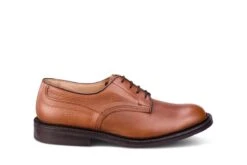 Woodstock Plain Derby Country Shoe - Sienna Scotch Grain