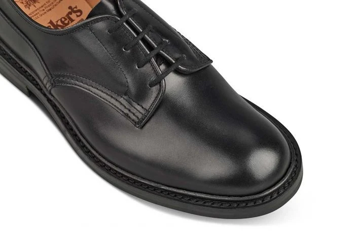 Woodstock Plain Derby Shoe - Black 2 Woodstock Plain Derby Shoe - Black - Image 2